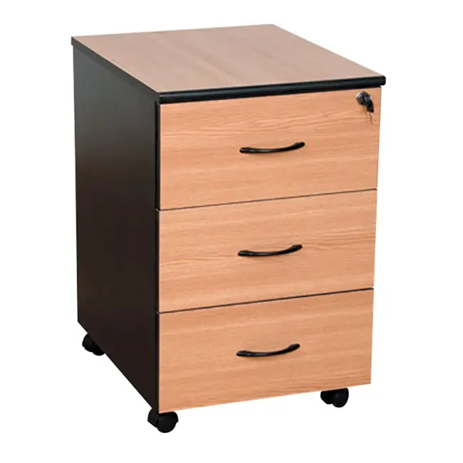 Dulapior mobil Office Line, PAL, stejar/negru, 43x52x67 cm BPTCOF3006