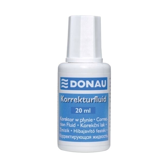 Fluid corector Donau, 20 ml, pe baza de solvent, aplicator cu pensula BPTCDN101220