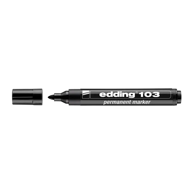 Marker Edding 103 permanent, varf rotund 1.5-3mm, negru BPTCED103001