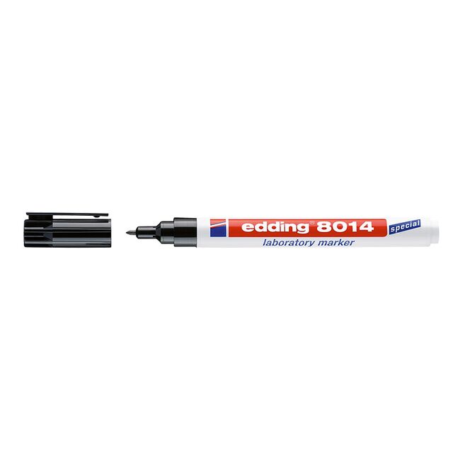 Marker Edding 8014 pentru laborator, varf 1 mm, negru BPTCED048014