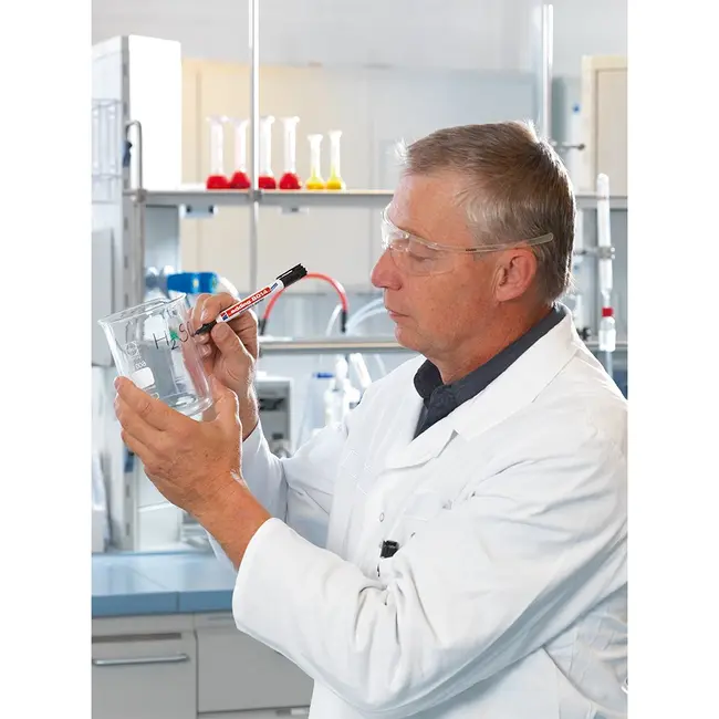 Marker Edding 8014 pentru laborator, varf 1 mm, negru BPTCED048014