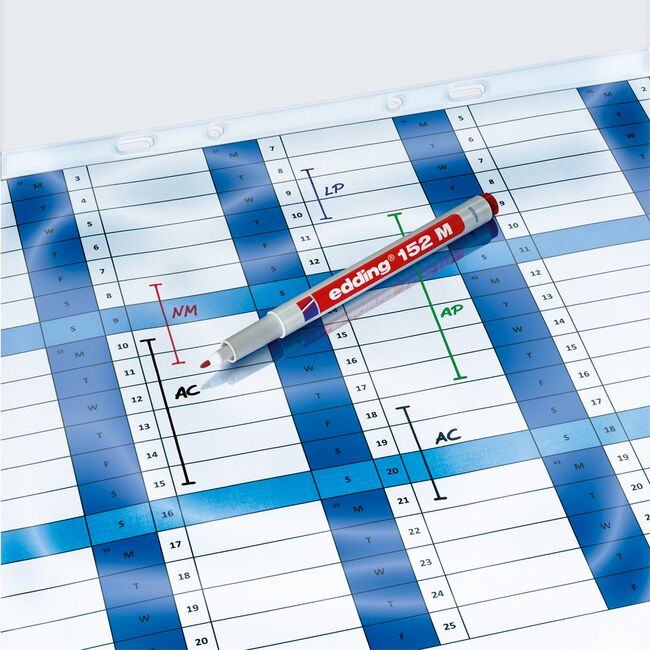Marker nepermanent Edding OHP 152, varf rotund, 1.0 mm, rosu BPTCED152002