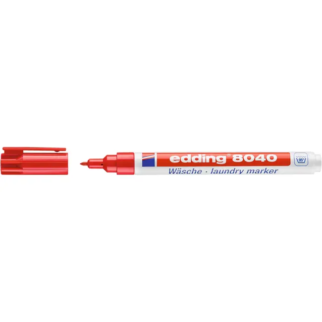Marker pentru textile edding 8040, corp plastic, varf rotund, 1 mm, rosu BPTCED80402B