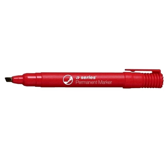 Marker permanent A-series, varf retezat 2-5 mm, rosu BPTCAY01089