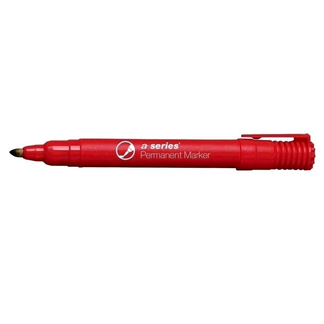Marker permanent A-series, varf rotund, 2 mm, rosu BPTCAY01094