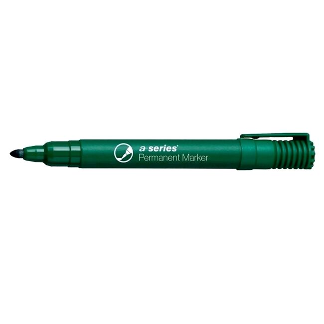 Marker permanent A-series, varf rotund, 2 mm, verde BPTCAY01095