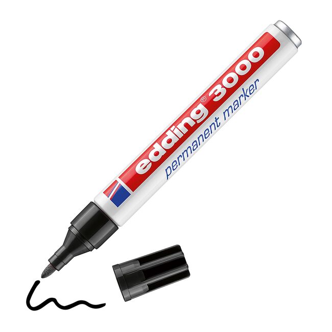 Marker permanent Edding 3000, varf 1.5-3 mm, negru BPTCED30001