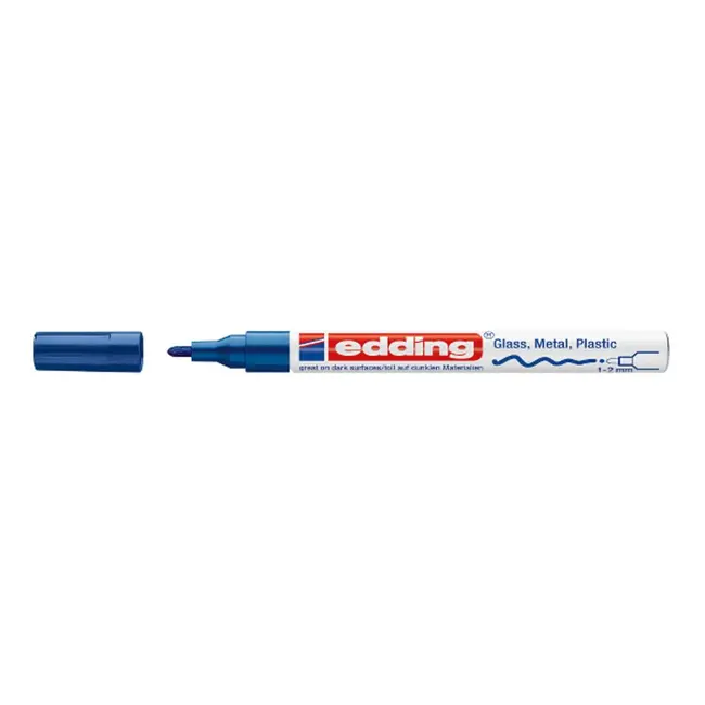 Marker permanent Edding 751 cu vopsea, varf 1-2MM, bleu BPTCED751010