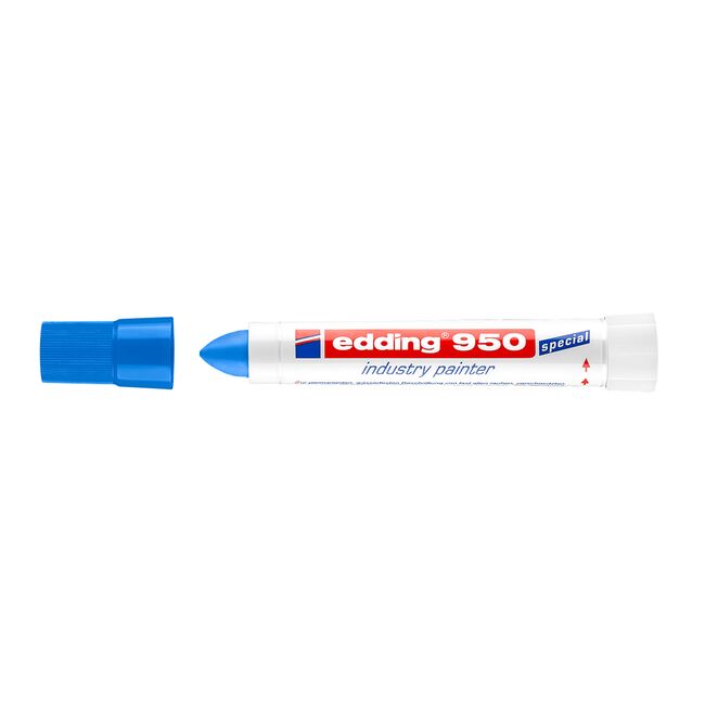 Marker permanent Edding 950, varf tip ceara, 10 mm, albastru BPTCED950003