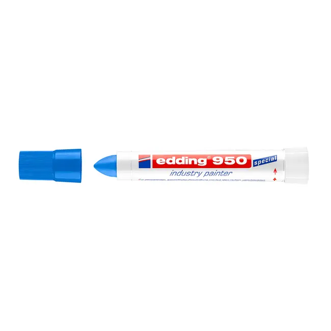Marker permanent Edding 950, varf tip ceara, 10 mm, albastru BPTCED950003