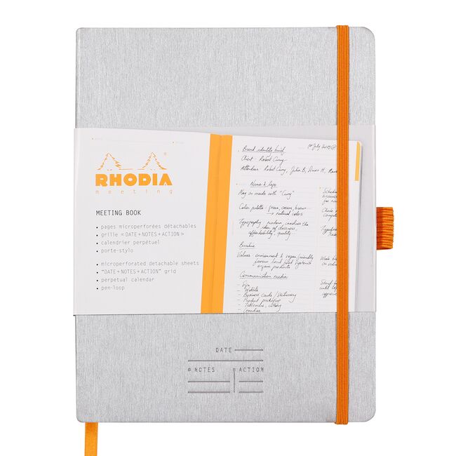 Meeting Book A5+ Rhodiarama, 80 file, argintiu BPTCCF1177815