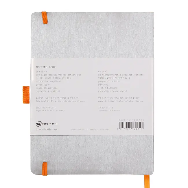 Meeting Book A5+ Rhodiarama, 80 file, argintiu BPTCCF1177815