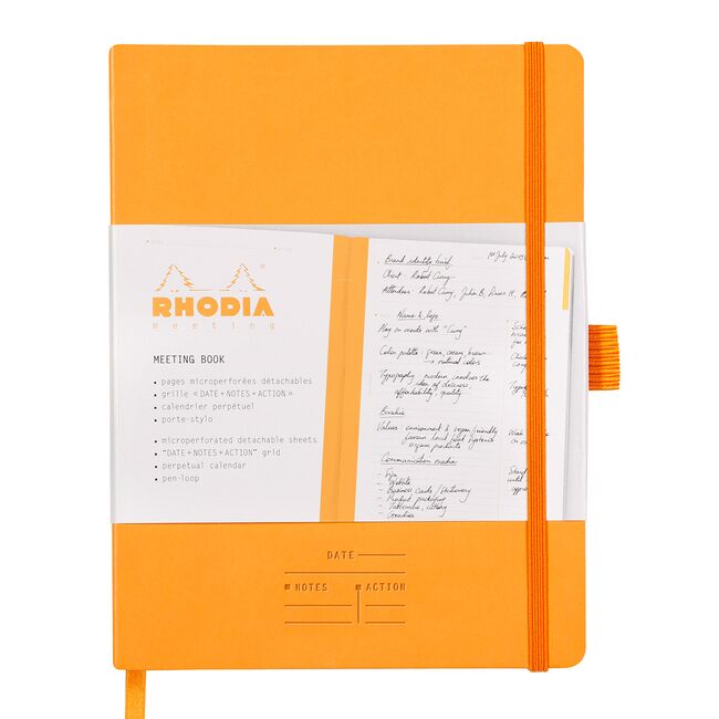 Meeting Book A5+ Rhodiarama, 80 file, portocaliu BPTCCF1177952