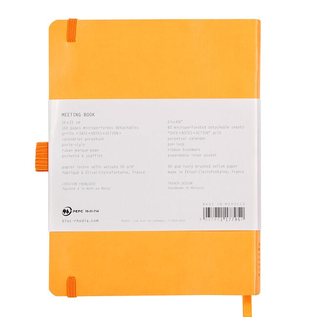 Meeting Book A5+ Rhodiarama, 80 file, portocaliu BPTCCF1177952