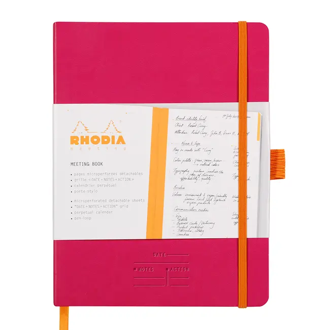 Meeting Book A5+ Rhodiarama, 80 file, rose BPTCCF1177921
