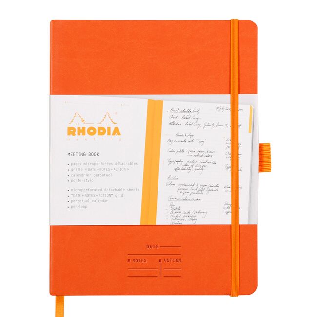 Meeting Book A5+ Rhodiarama, 80 file, tangerine BPTCCF1177945