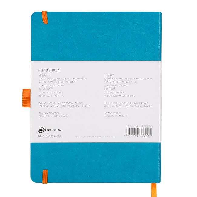 Meeting Book A5+ Rhodiarama, 80 file, turcoaz BPTCCF1177877