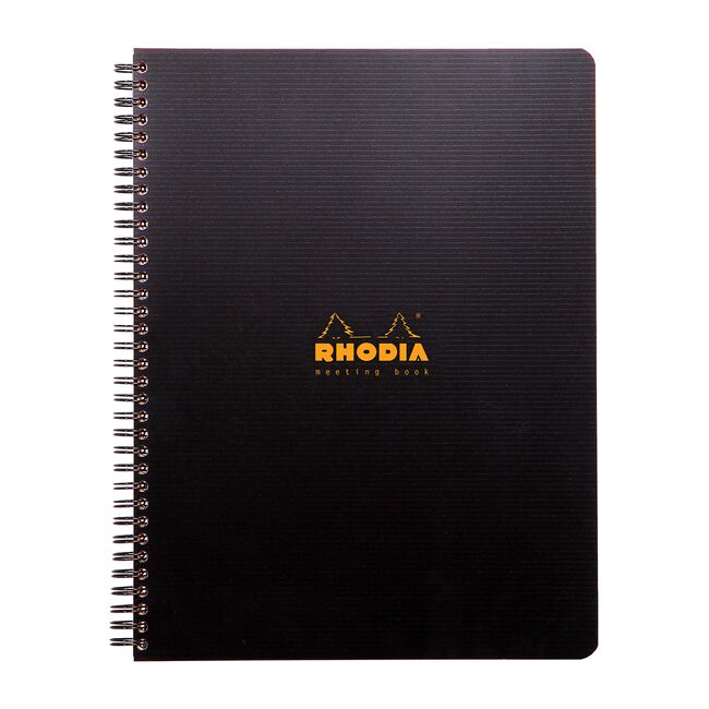 MeetingBook cu spira A4+ Rhodiactive, 80 file, negru BPTCCF1199404
