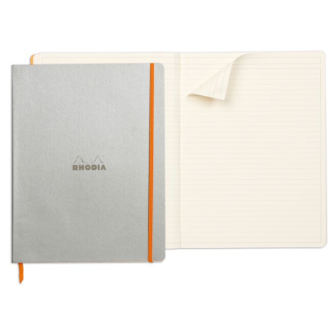 Notebook  A4+ Rhodiarama, 80 file, ivory dictando, argintiu BPTCCF1177013
