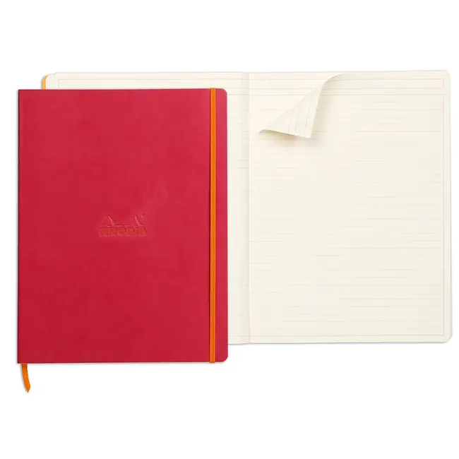 Notebook  A4+ Rhodiarama, 80 file, ivory dictando, roze BPTCCF1177129