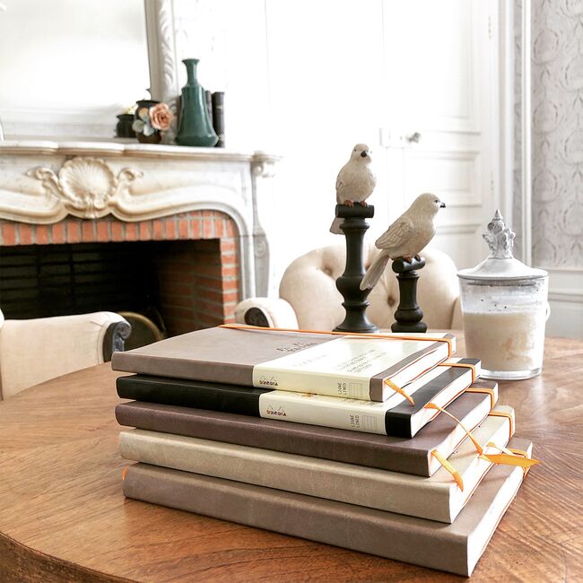 Notebook A5 Rhodiarama, 80 file, ivory, dictando, bronz BPTCCF1173848