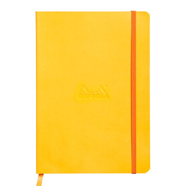Notebook A5 Rhodiarama, 80 file, ivory, dictando, galben BPTCCF1174166