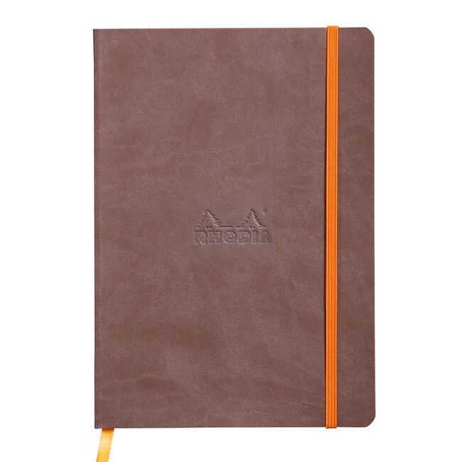Notebook A5 Rhodiarama, 80 file, ivory, dictando, maro BPTCCF1174036