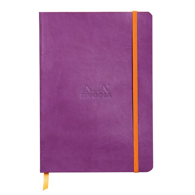 Notebook A5 Rhodiarama, 80 file, ivory, dictando, mov BPTCCF1174104