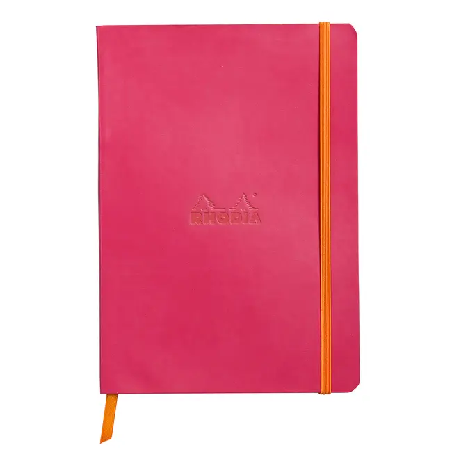Notebook A5 Rhodiarama, 80 file, ivory, dictando, roze BPTCCF1174128
