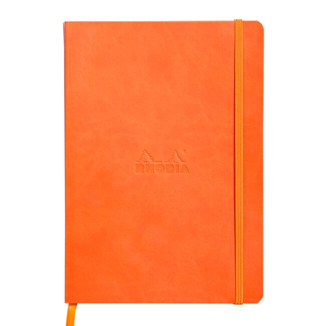 Notebook A5 Rhodiarama, 80 file, ivory, dictando, tangerine BPTCCF1174142