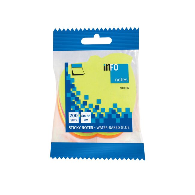 Notite adezive InFO, 70x70 mm, forma mar BPTCIN583039