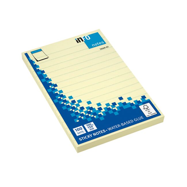 Notite adezive InFO, dictando, 100x150 mm, 100 file BPTCIN566901L