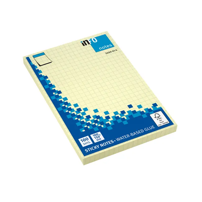 Notite adezive InFO, matematica, 100x150 mm, 100 file BPTCIN566901K