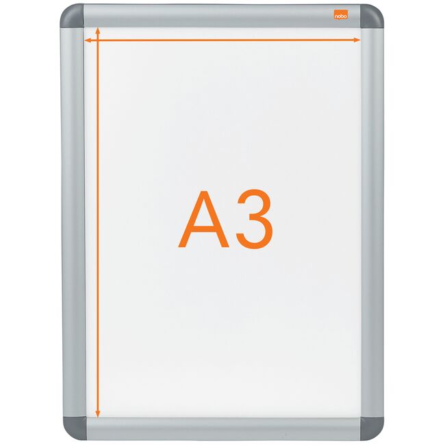 Rama pentru perete NOBO, aluminiu, cu clip, A3, gri BPTCSL902213