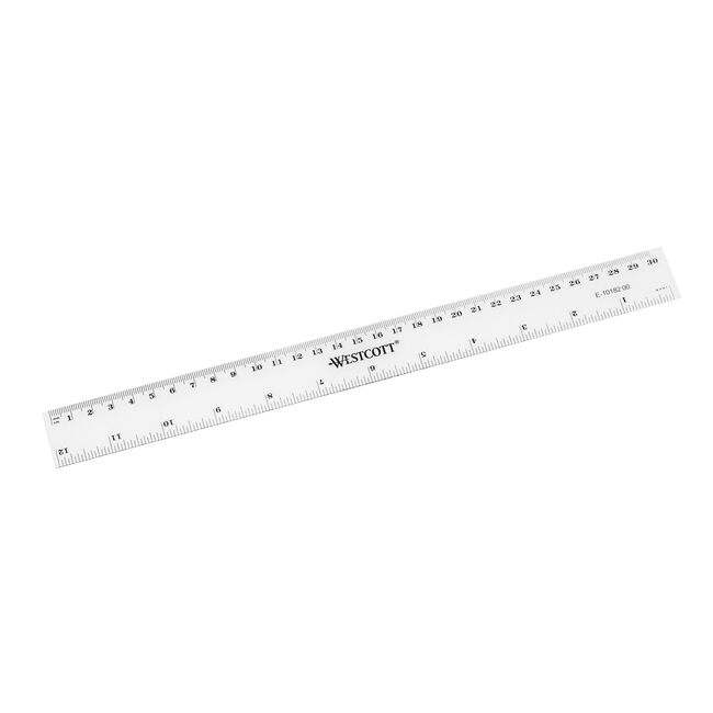 Rigla Westcott, plastic transparent, 30 cm BPTCWS101820