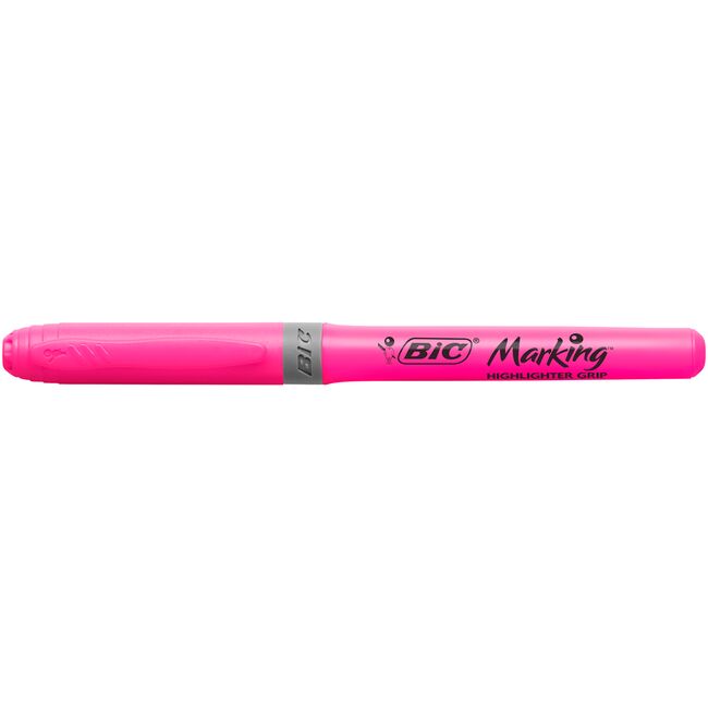 Textmarker BIC, Highlighter Grip, varf tesit 1-4 mm, roz BPTCCT8037