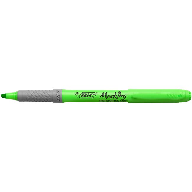 Textmarker BIC, Highlighter Grip, varf tesit 1-4 mm, verde BPTCCT8038