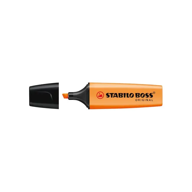 Textmarker Stabilo Boss, varf retezat 2-5 mm, portocaliu BPTCSW49284B
