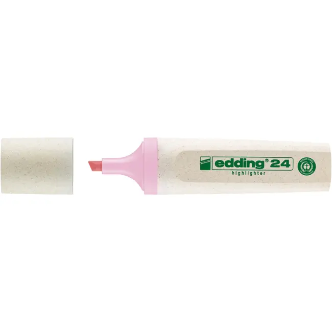 Textmarker edding Ecoline 24, corp din plastic reciclat, varf tesit, 2-5 mm, roz pastel BPTCED24138