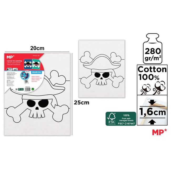 Canvas Main Paper, 20x25 cm, 280gr/mp, tematica pirat BPTCMR207429
