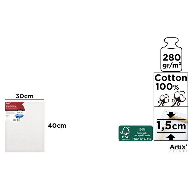 Canvas Main Paper, 40x30 cm, 280g/mp BPTCMR105640