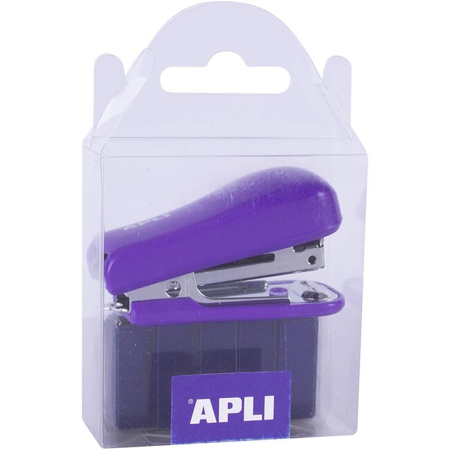 Capsator de buzunar Apli, 20 coli, 2000 capse x nr 10, mov BPTCAL014945