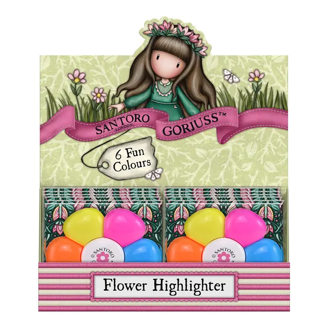 Display markere, Santoro Gorjuss, in forma de floare, set 18 bucati BPTCGR134601