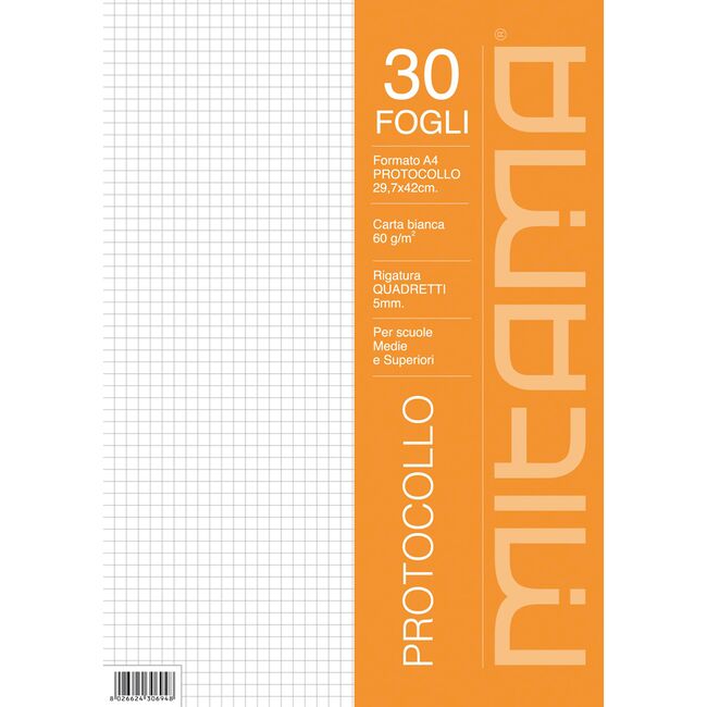 File matematica Mitama, A4, 60 g, 30 bucati BPTCMI030694