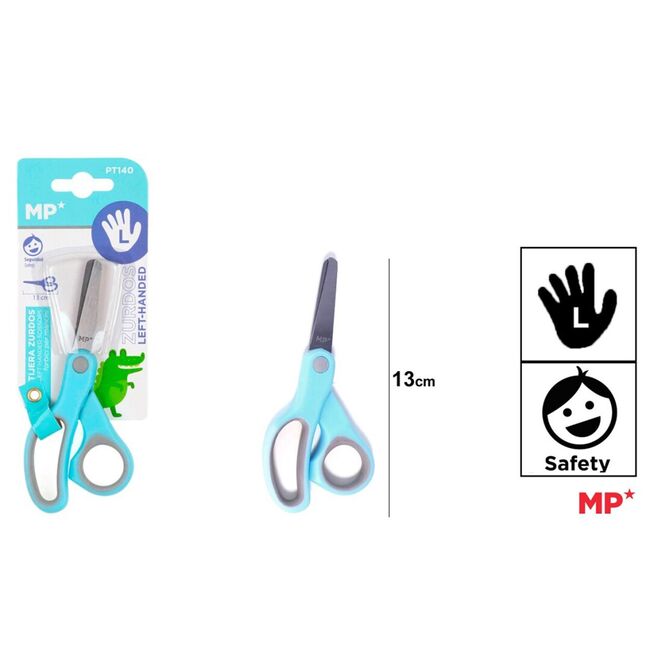 Foarfeca scolara pentru stangaci Main Paper, 13 cm, bleu BPTCMR155829