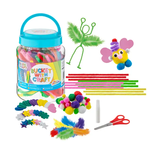 Galetusa Creative Craft, 8 forme, spuma, pompoane, lipici, pene BPTCJK100069