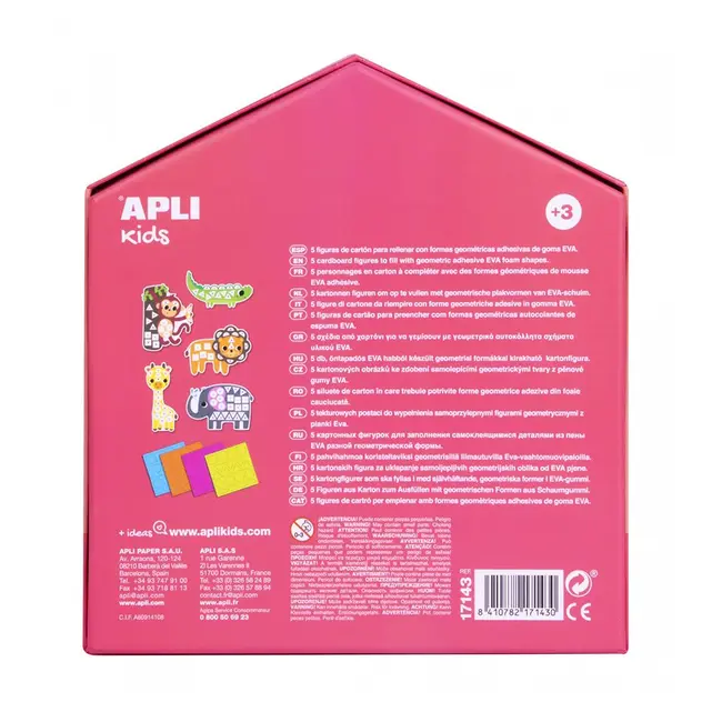 Joc Primul meu mozaic, Apli, tema Animale jungla, 8 coli BPTCAL017143