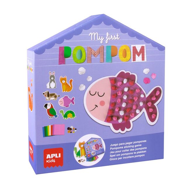 Joc creativ pompoane, APLI, tema animale, 102 coli BPTCAL018505