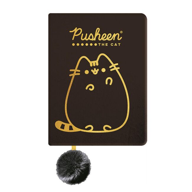 Jurnal pufos Majewski, Pusheen, design negru cu auriu, A5, 96 file BPTCMJ663277