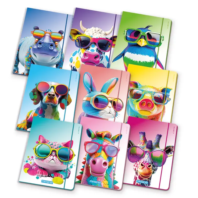 Mapa Mitama, carton cu elastic, design animale, 26 x 35 cm BPTCMI062730